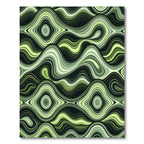 Green Muted Organic Swirls Rug