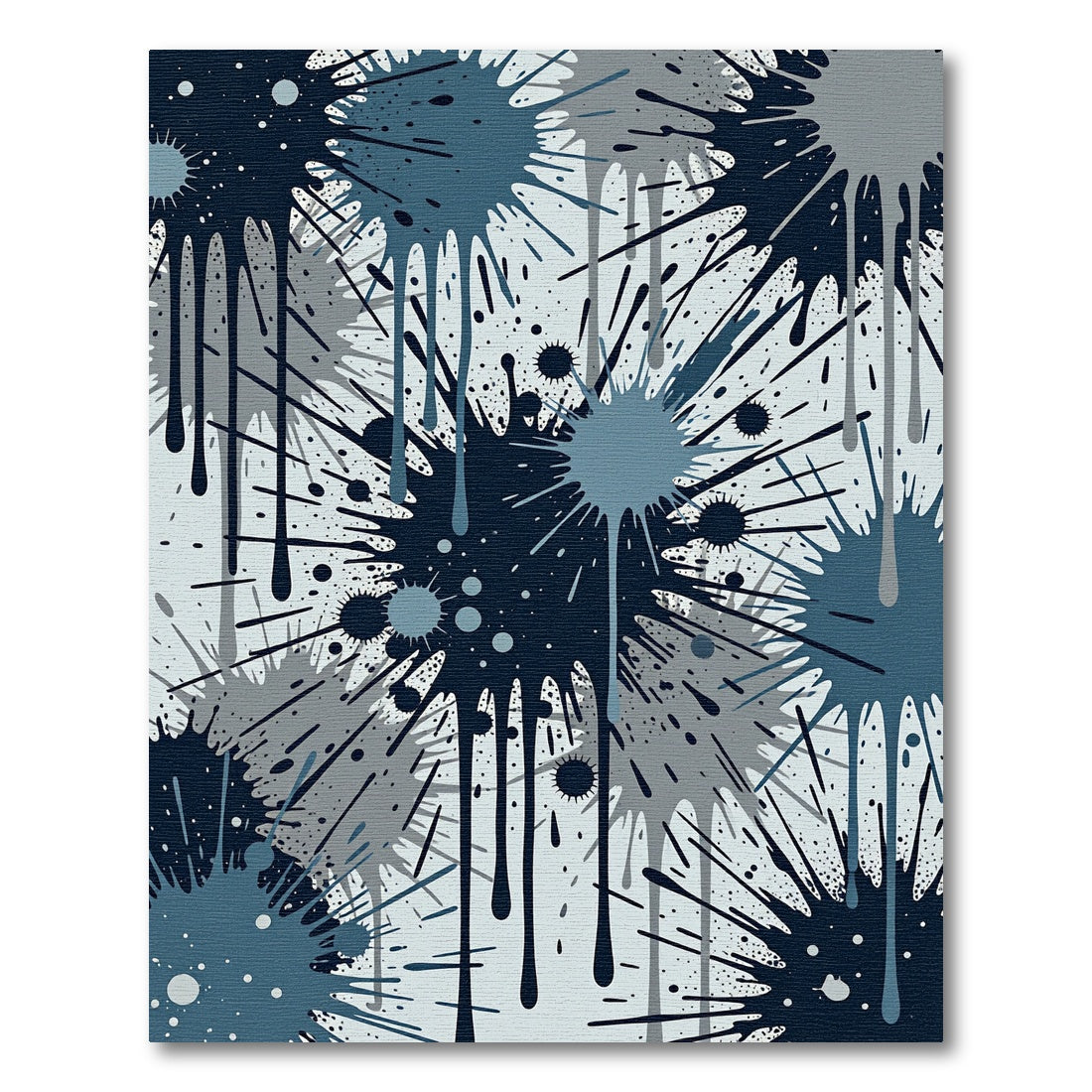 Midnight Splatter Drip Paint Rug