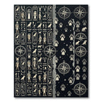 Ancient Hieroglyphs and Compass Trails Rug