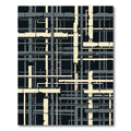 Abstract Brutalist Concrete Grid Black Cream Rug