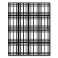 Bold Black White Contemporary Plaid Rug