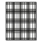 Bold Black White Contemporary Plaid Rug