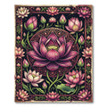 Ornate Pink Lotus Mandala Illustration Rug