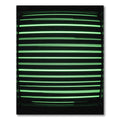 Minimalist Neon Green Linear Scan Rug
