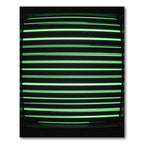 Minimalist Neon Green Linear Scan Rug
