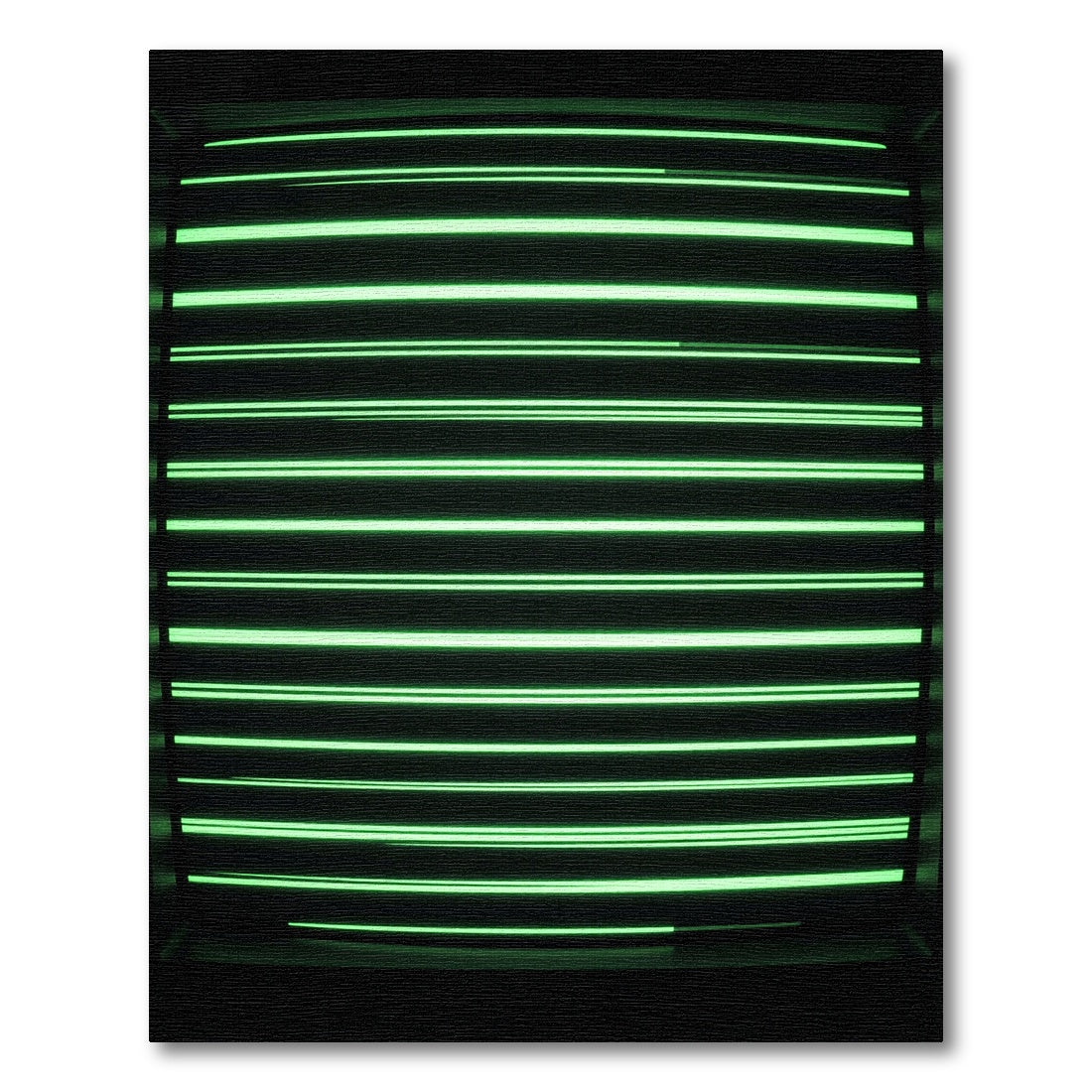 Minimalist Neon Green Linear Scan Rug