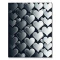 Monochrome Gradient Heart Pop Art Rug