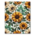 Golden Sunflowers with Verdant Foliage Rug