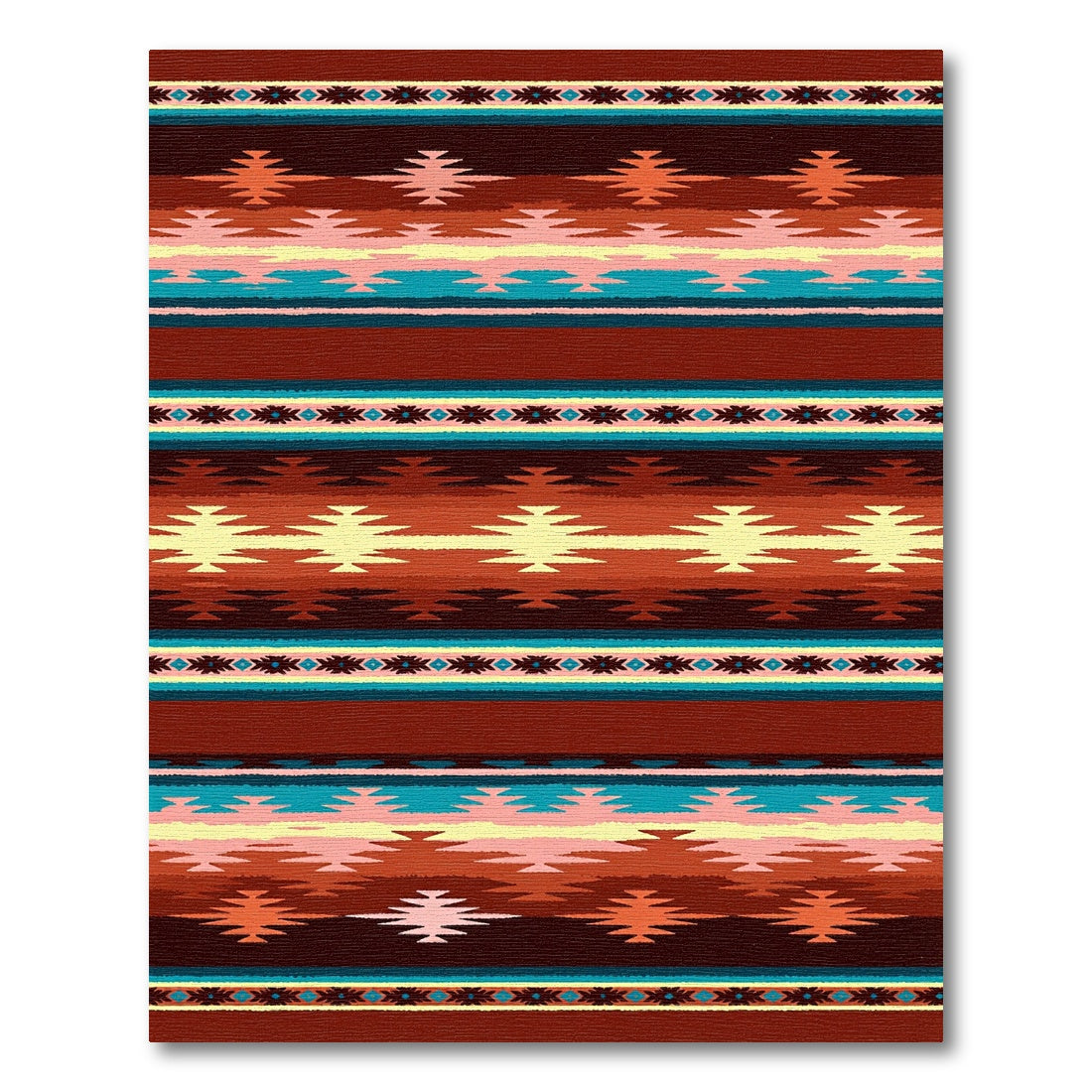 RUSTIC BRIGHT TONE STRIPED NAVAJO Rug