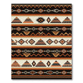 Earthy Tones Geometric Pyramid Stripe Rug