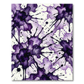 Dark Plum Abstract Ink Splatter Rug