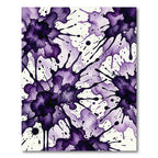 Dark Plum Abstract Ink Splatter Rug