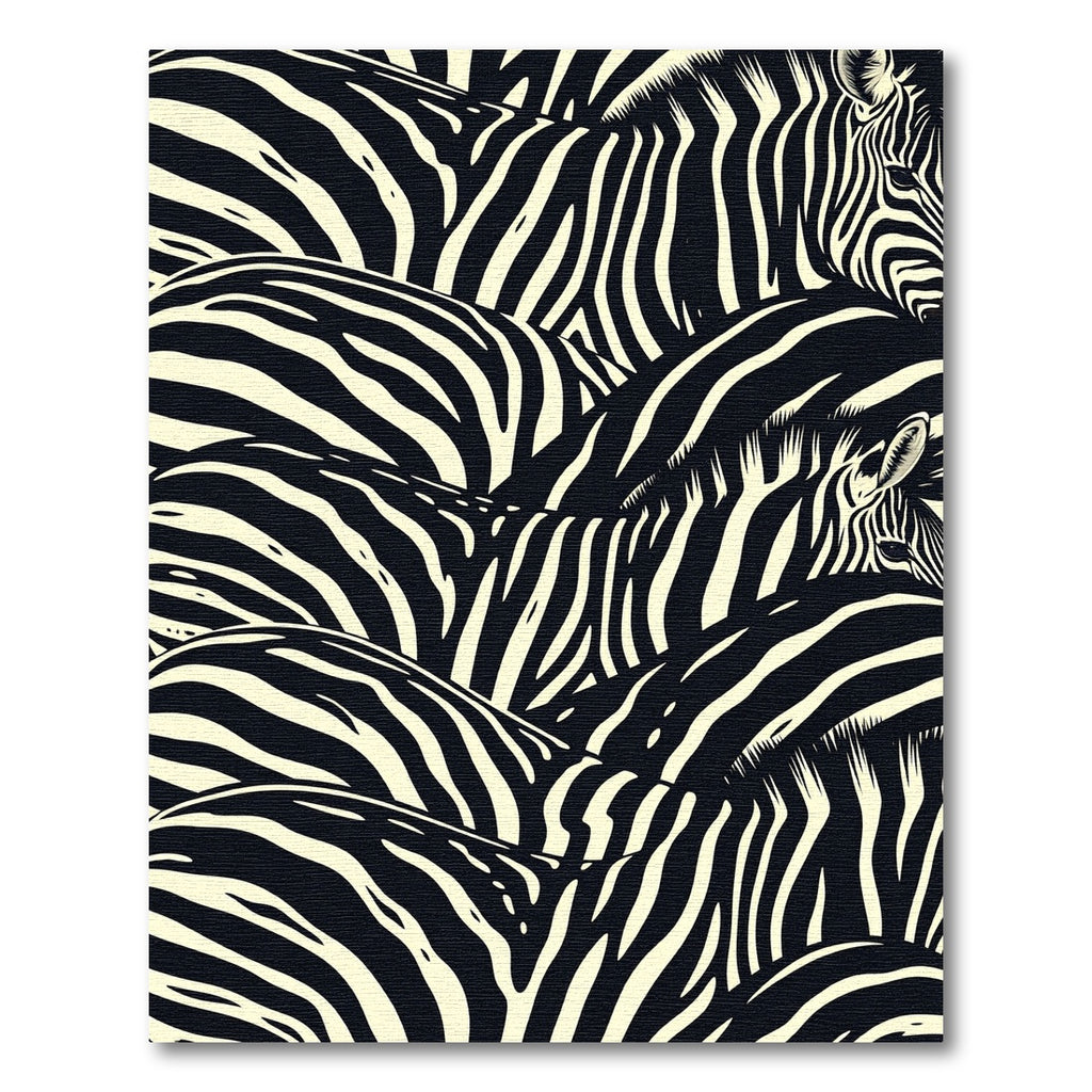 Black and Cream Zebra Stripes Field Rug