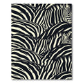 Black and Cream Zebra Stripes Field Rug