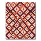 Terracotta Diamond Rows Geometric Rug