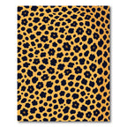 Bold Golden Leopard Spot Animal Hide Rug