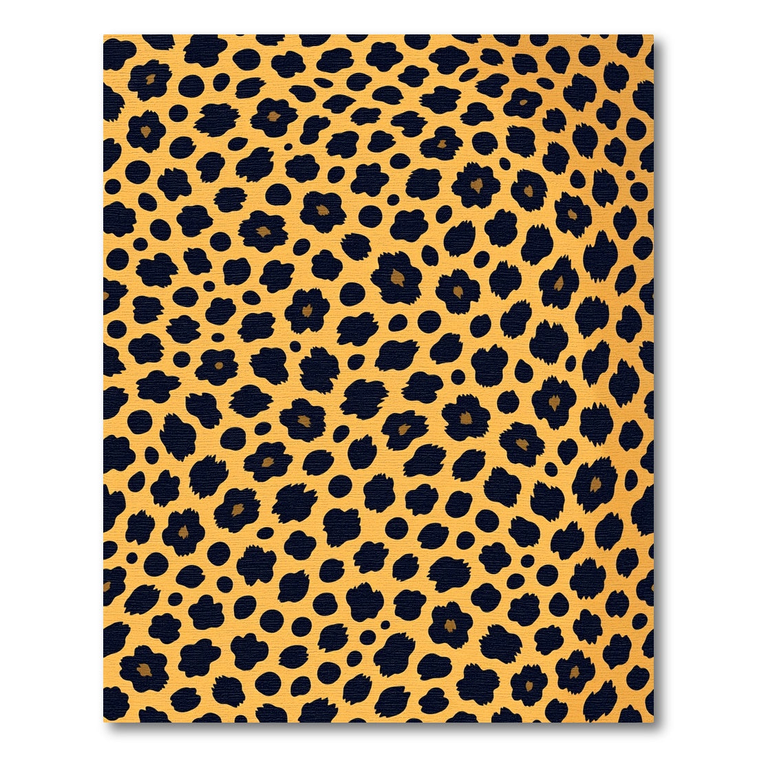 Bold Golden Leopard Spot Animal Hide Rug