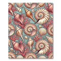 Coastal Seashells and Coral Ocean Art Rug