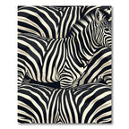 Bold Black White Zebra Stripe Collage Rug