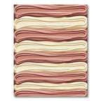 Crimson Beige Woven Stripe Ribbon Rug