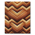 Warm Earthy Tone Chevron Stripes Rug