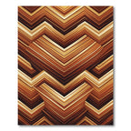 Warm Earthy Tone Chevron Stripes Rug