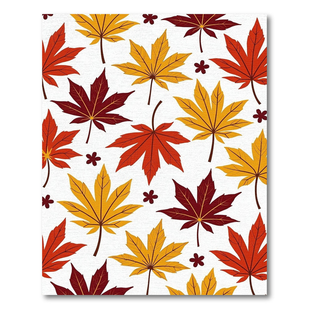 Autumn Maple Leaf Falling Pattern Rug