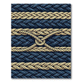 Navy Gold Braided Rope Texture Rug
