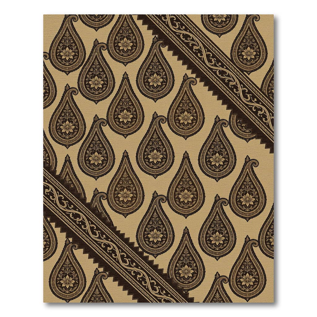 Brown Floral Paisley Medallion Rug