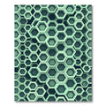 Modern Mint Geometric Honeycomb Wall Rug