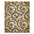 Golden Wheat Floral Vine Rug