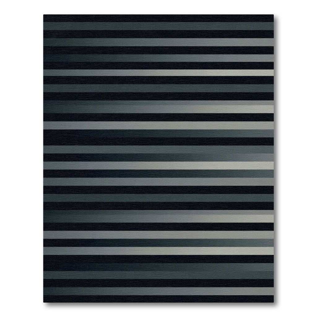 Minimalist Monochrome Linear Gradient Striped Rug