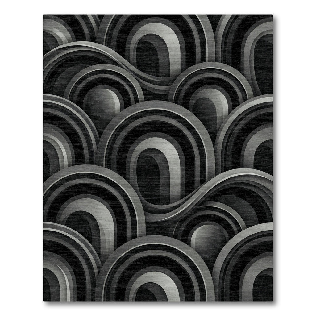 Monochromatic Arch Waves Rug