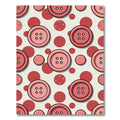 Pink Buttons Red Polka Dot Repeat Rug