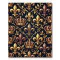 Royal Gold Fleur de Lis Crown Rug