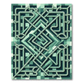 Geometric Sage Rope Knot Medallion Rug