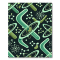 Green Science Abstract Molecular Orbit Rug