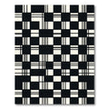 Modern Monochrome Grid Geometric Rug