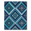 Blue Geometric Aztec Diamond Echo Rug