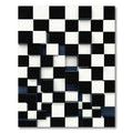 Modern Monochrome Geometric Three Dimensional Cube Rug