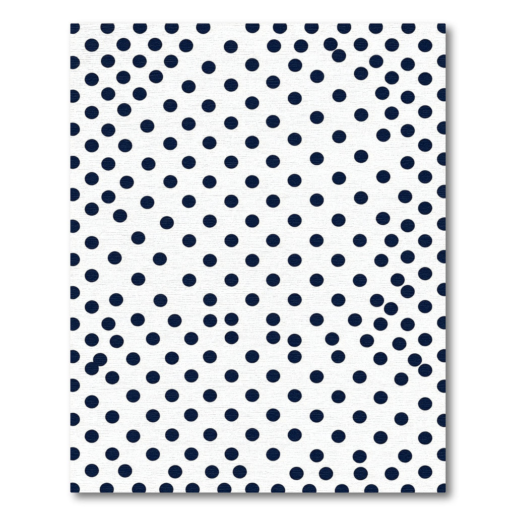 Minimalist Navy Blue Polka Dot Rug