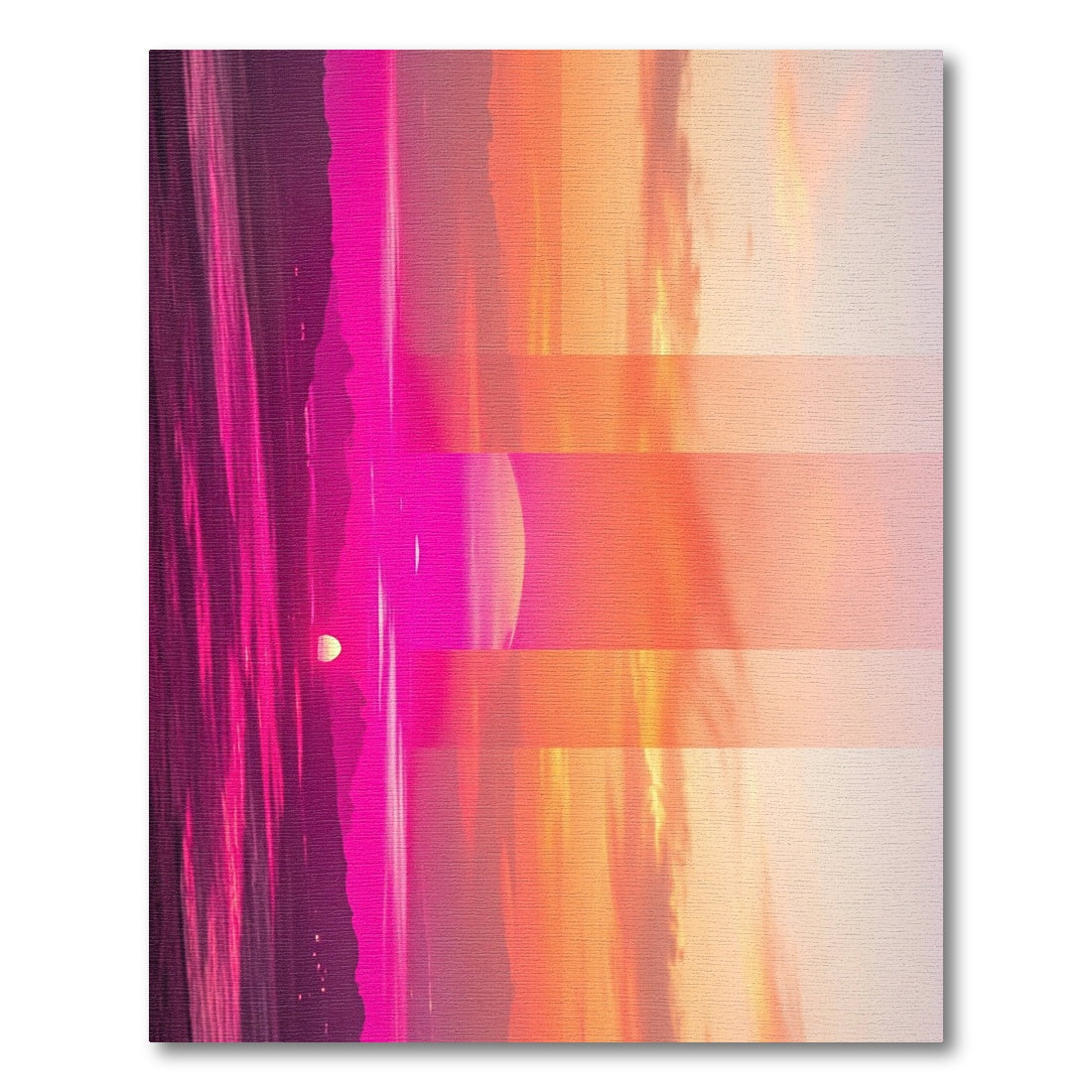 Vibrant Sunset Gradient Abstract Horizon Rug