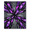 Cosmic Purple Crystal Shard Explosion Rug