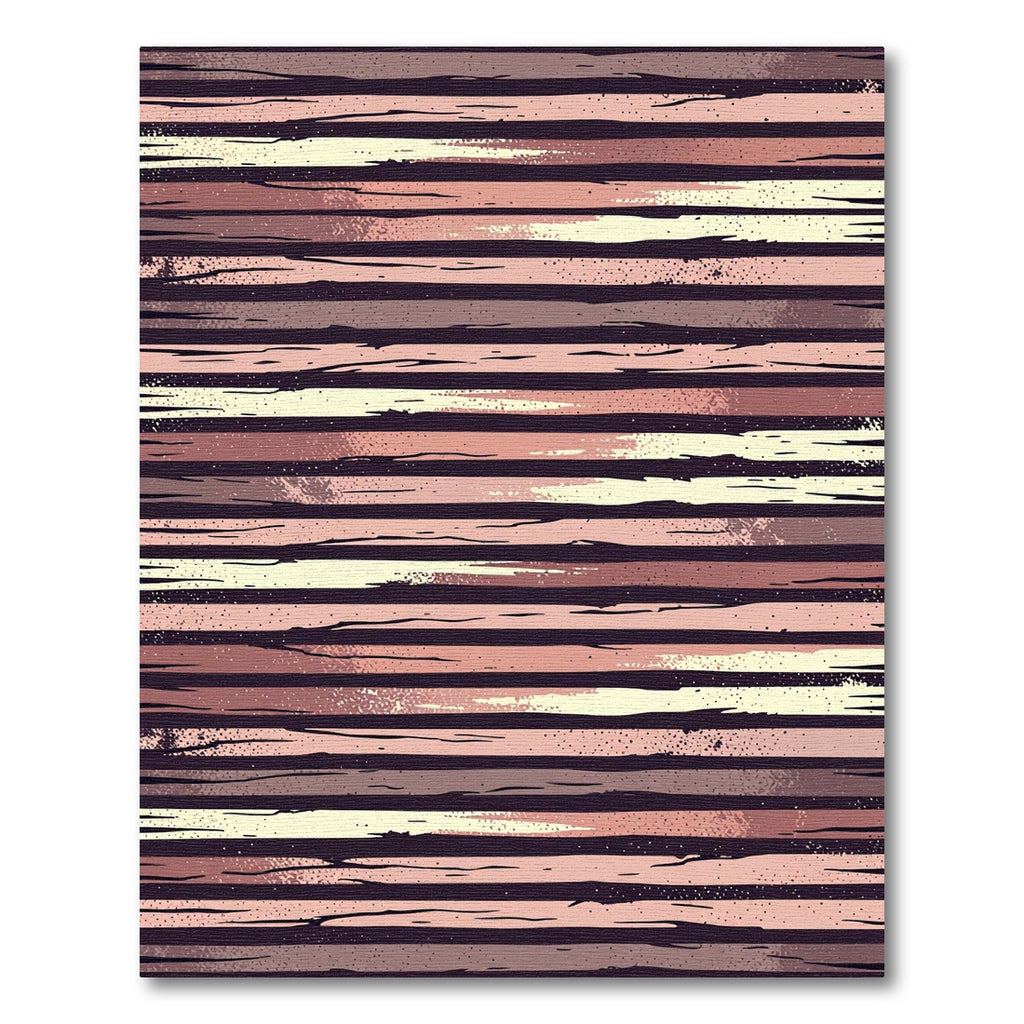 Rose Gold Earthy Horizontal Stripe Rug
