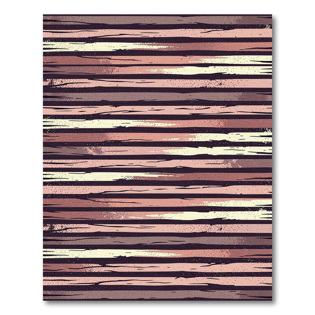 Rose Gold Earthy Horizontal Stripe Rug