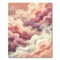 Ethereal Peach and Mauve Abstract Clouds Rug