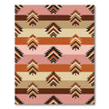 Earthy Geometric Tree Stripes Rug