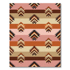 Earthy Geometric Tree Stripes Rug
