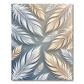 Subtle Feather Swirl White Tan Rug