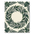 Lush Green Tropical Foliage Wreath Rug